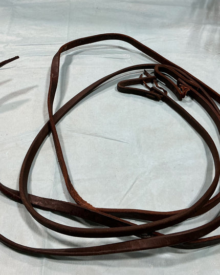 Reins Western Split Brown Leather (quite worn & different widths)