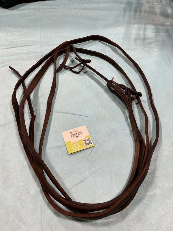 Western Split Reins – Brown Leather (Very Worn) | Used, Acceptable
