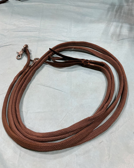 Reins Western Split Brown Nylon