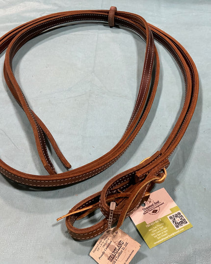 Reins Western Split Dbl Ply 5/8 x 8' with Water Ties