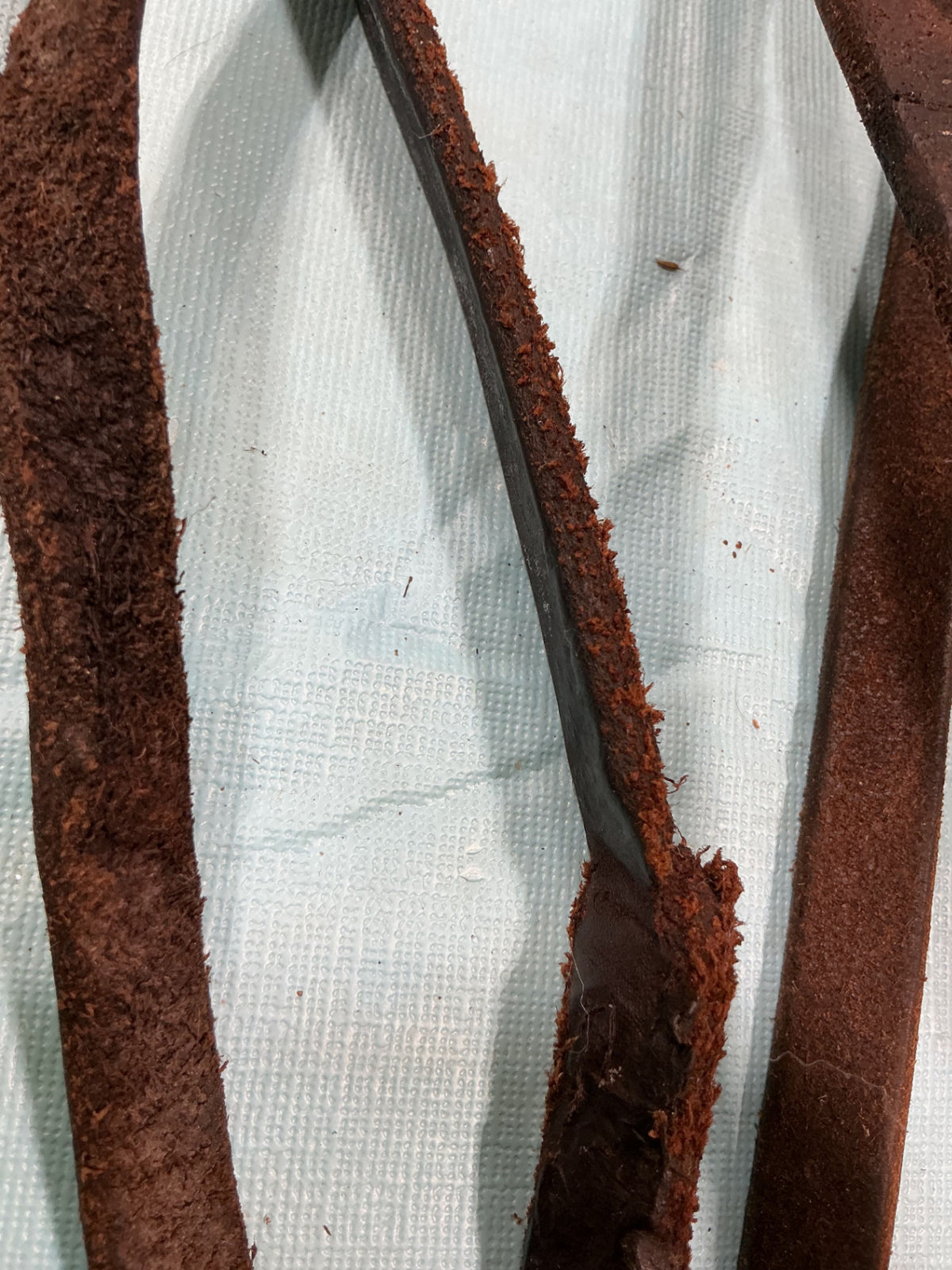 Western Reins  Brown Leather Split  (very worn)