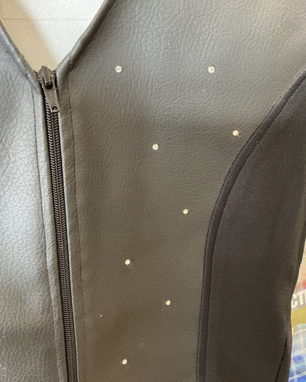 Vest Show Black with Rhinestones Small - Medium