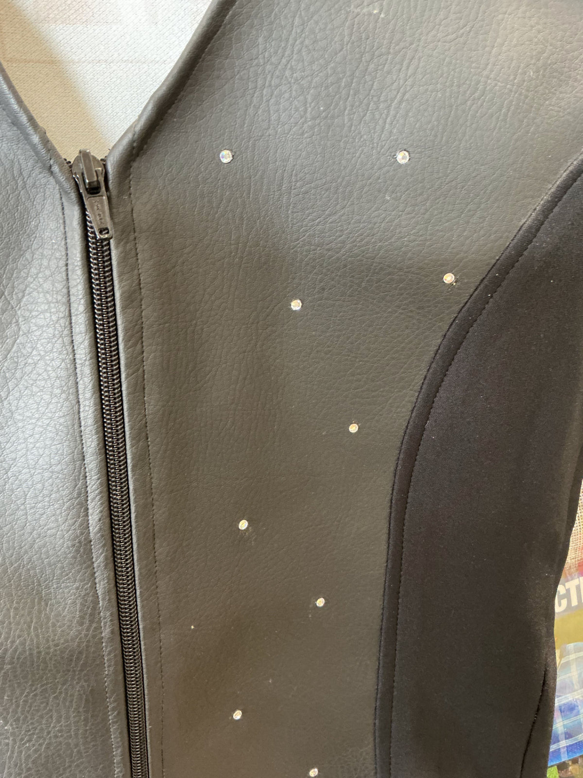 Vest Show Black with Rhinestones Small - Medium