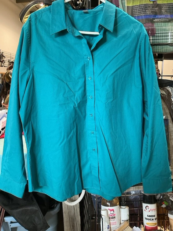Western Shirt – Port Authority Ladies, Teal, XXL | Used