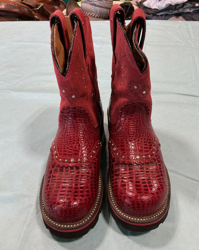 Cowboy Boots Fatbaby Red Size 7 1/2 B
