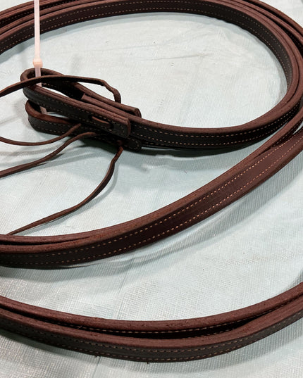 Reins Brown Stitched Leather