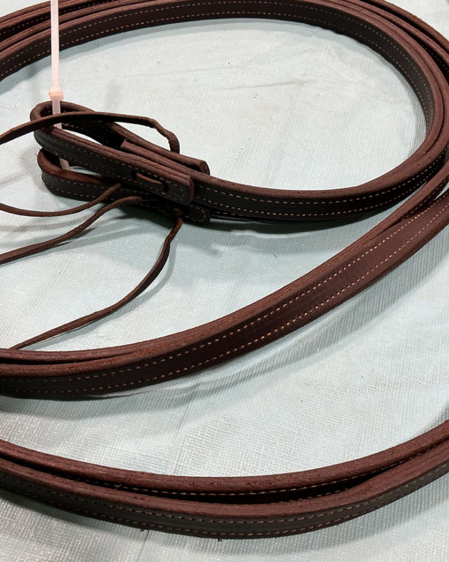 Reins Brown Stitched Leather