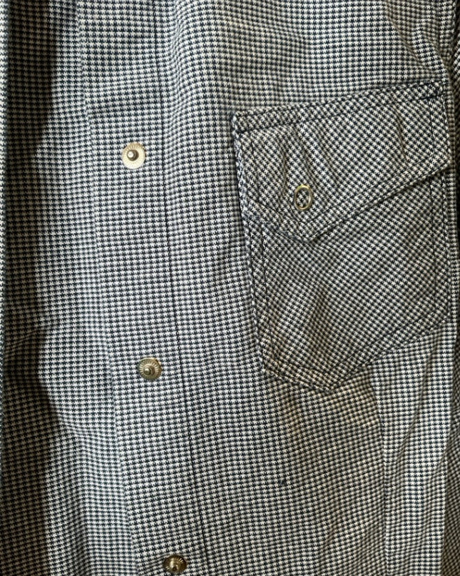 Shirt Roper Navy Blue Plaid Size Small