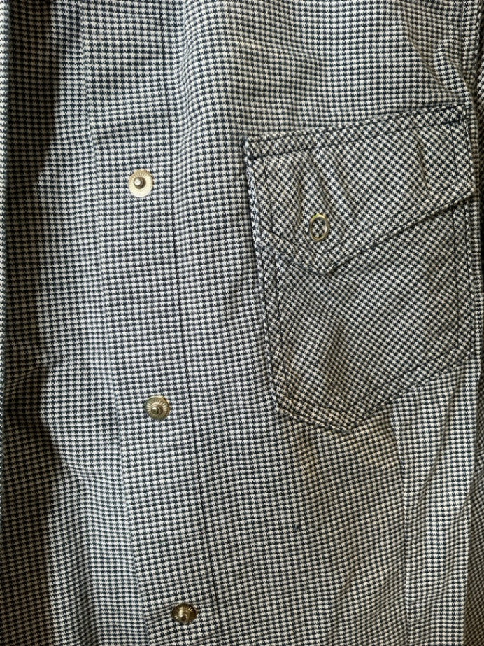 Shirt Roper Navy Blue Plaid Size Small