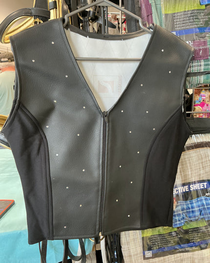Vest Show Black with Rhinestones Small - Medium