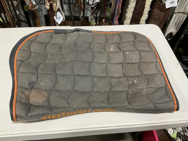 English Saddle Pad Orange/Grey 