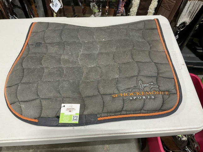 English Saddle Pad Orange/Grey 