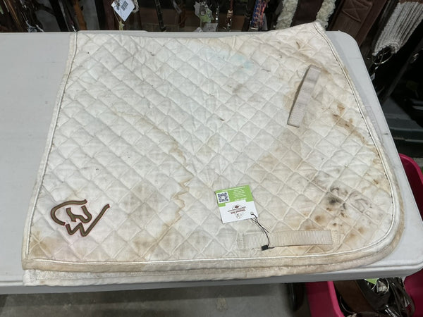 English Saddle Pad – White | Used, Good