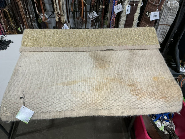 Western Saddle Blanket Gold 35.5" 