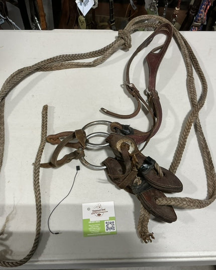 Western Headstall 1 Ear & Reins & Bit 5" 