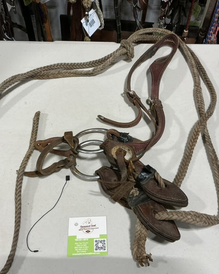 Western Headstall 1 Ear & Reins & Bit 5" 