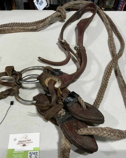 Western Headstall 1 Ear & Reins & Bit 5" 