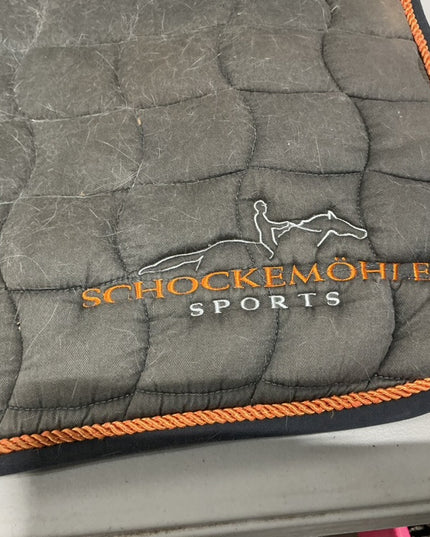 English Saddle Pad Orange/Grey 