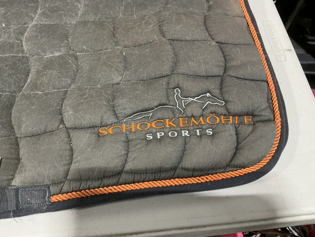 English Saddle Pad Orange/Grey 