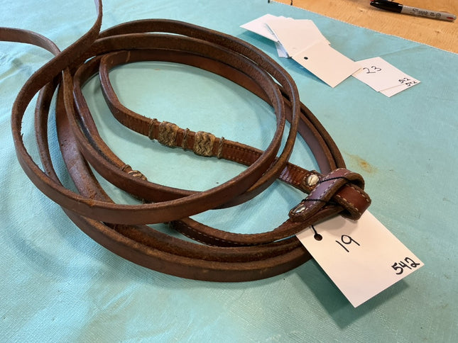 Western Split Reins #3 With Rawhide