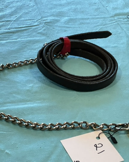 Lead Line Leather with Chain #1Black 