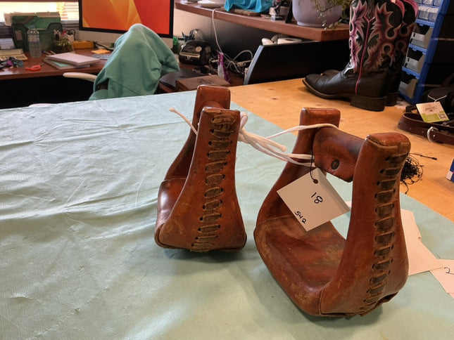 Western Stirrups Leather 