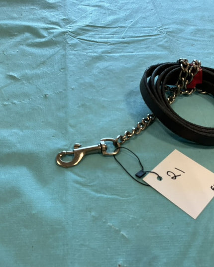 Lead Line Leather with Chain #1Black 