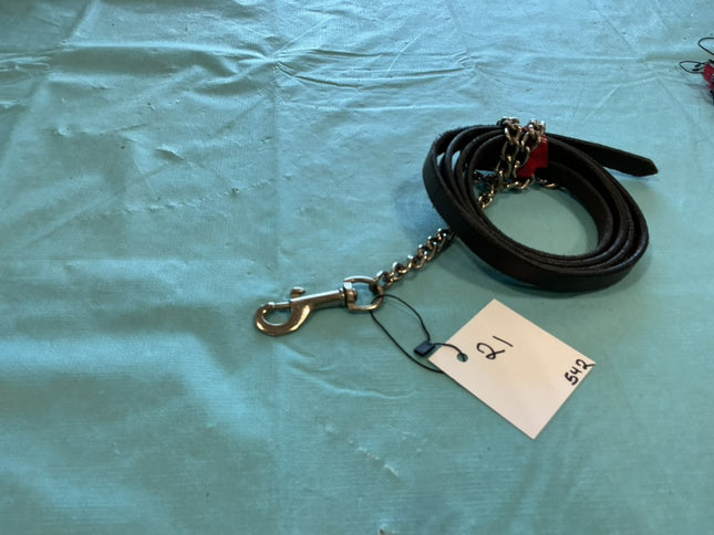 Lead Line Leather with Chain #1Black 