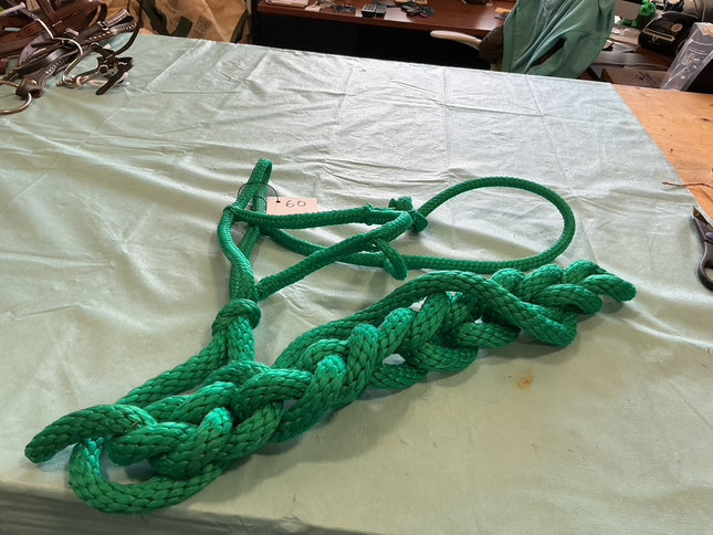 Rope Halter and Lead Green 