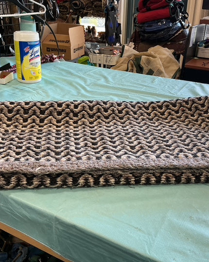 Western Saddle Blanket Black/White