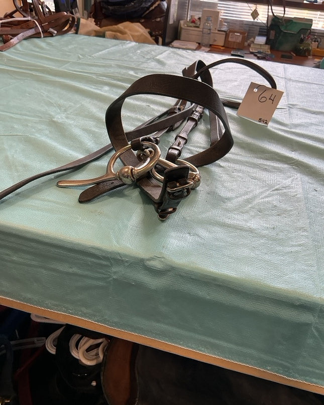 Western Headstall Reins & Bit Dark