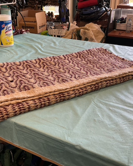Western Saddle Blanket Tan/Burgundy 