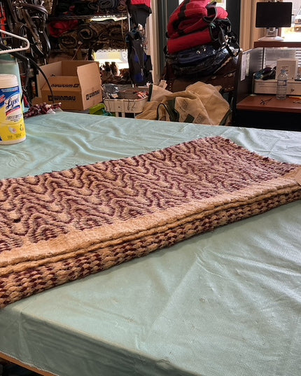 Western Saddle Blanket Tan/Burgundy 