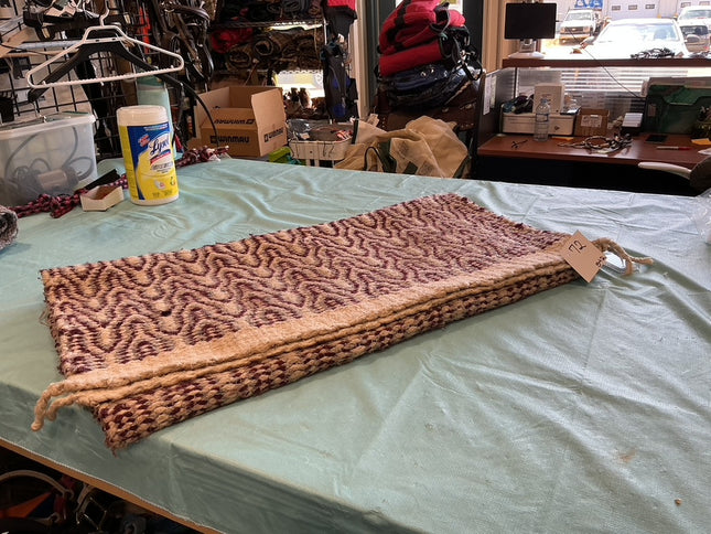 Western Saddle Blanket Tan/Burgundy 
