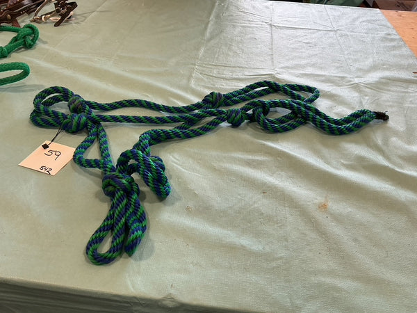 Halter – Rope, Green/Black, Heavy | Used