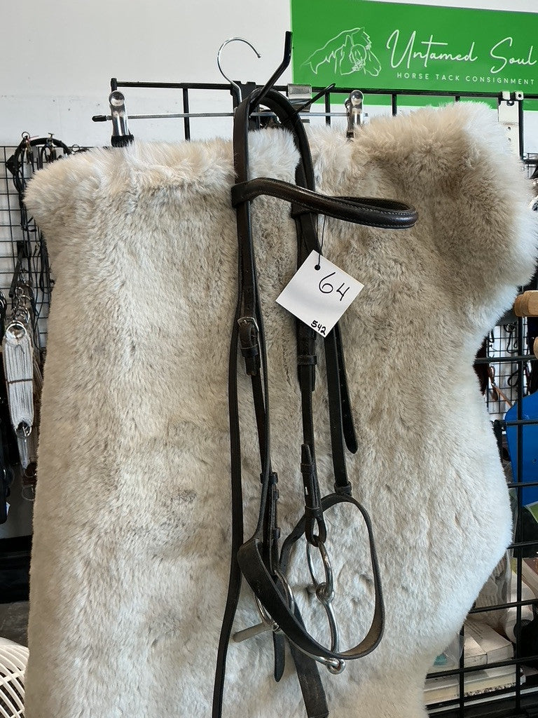 English Bridle & Snaffle Bit Dark Leather