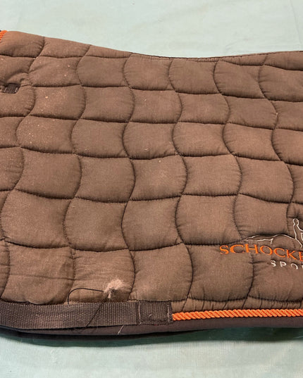 English Saddle Pad Orange/Grey