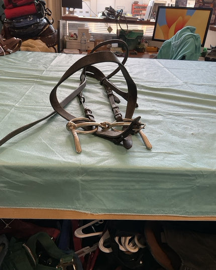 Western Headstall Reins & Bit Dark 