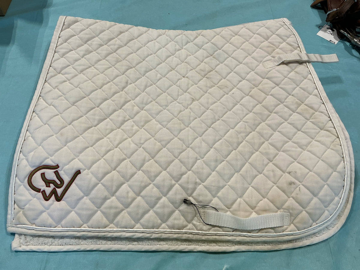 English Saddle Pad White