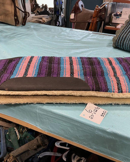 Western Saddle Pad Purple Pink Blue 23 X22.5