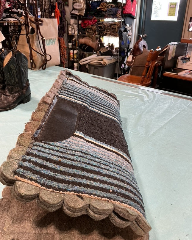 Western Saddle Pad blue Felt 24X24