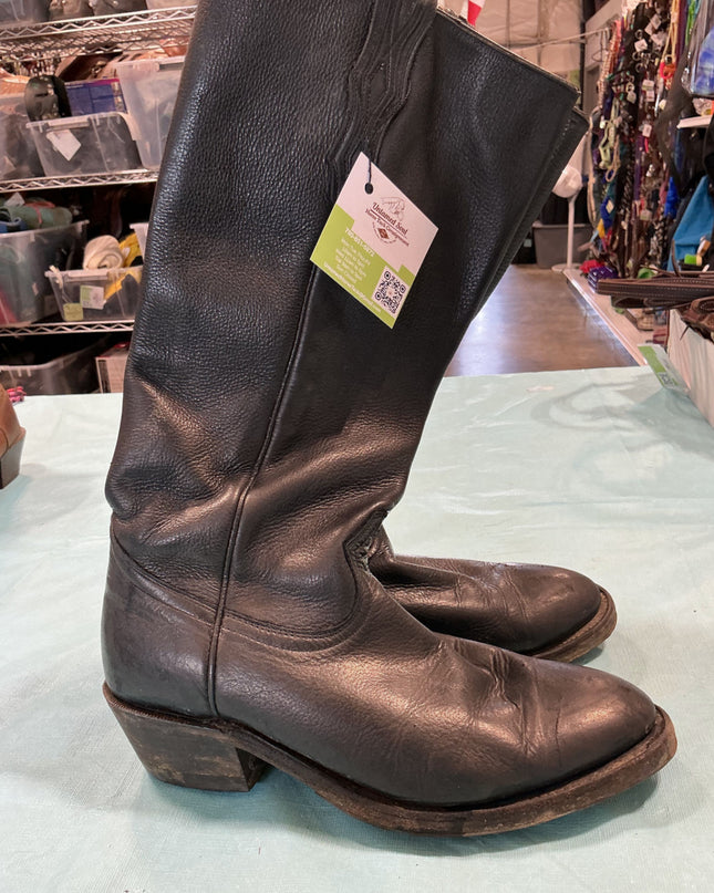 Boots Boulet Black Leather Size 8 1/2 E