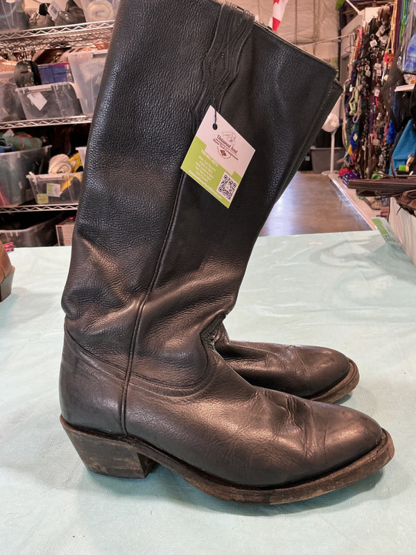 Cowboy Boots – Boulet, Black Leather, 8 1/2 E | Used, Very Good