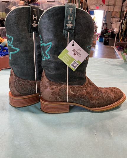 Cowboy Boots Womens Tin Haul Paisley Breeze Size 10