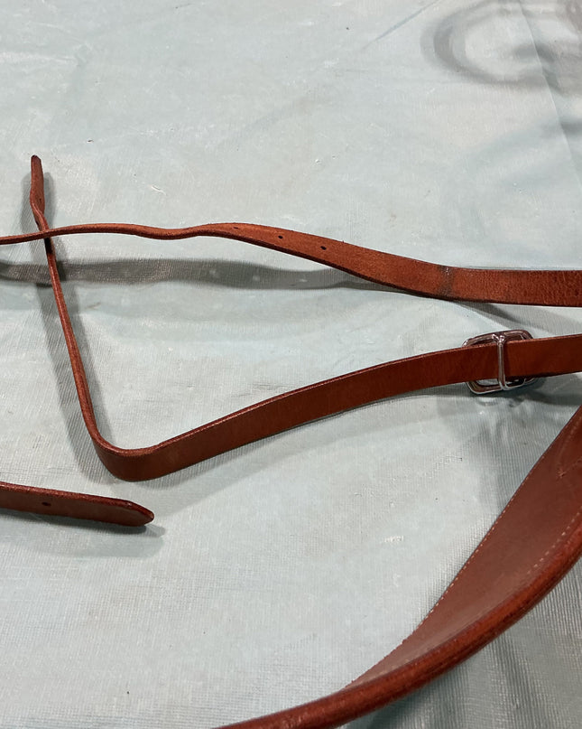 Tripping Collar. Brown Leather