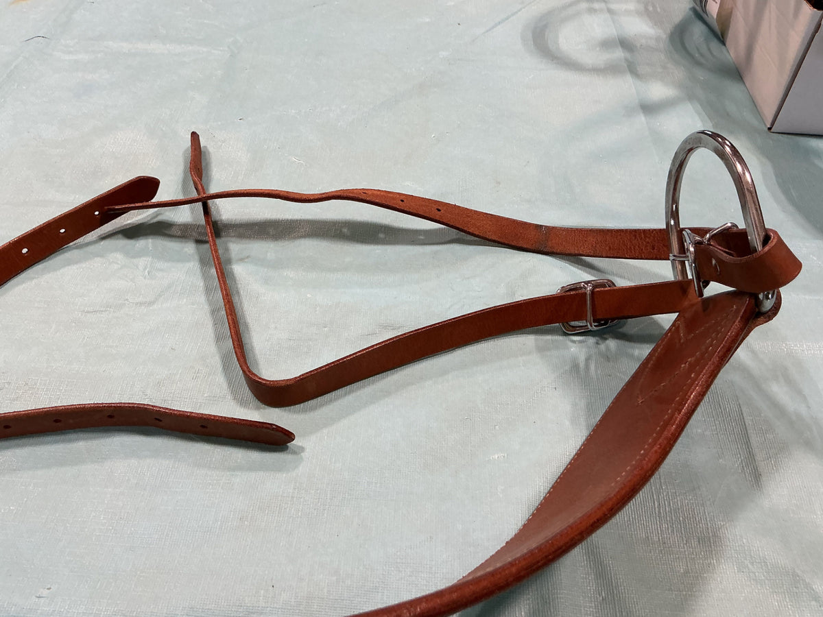 Tripping Collar. Brown Leather