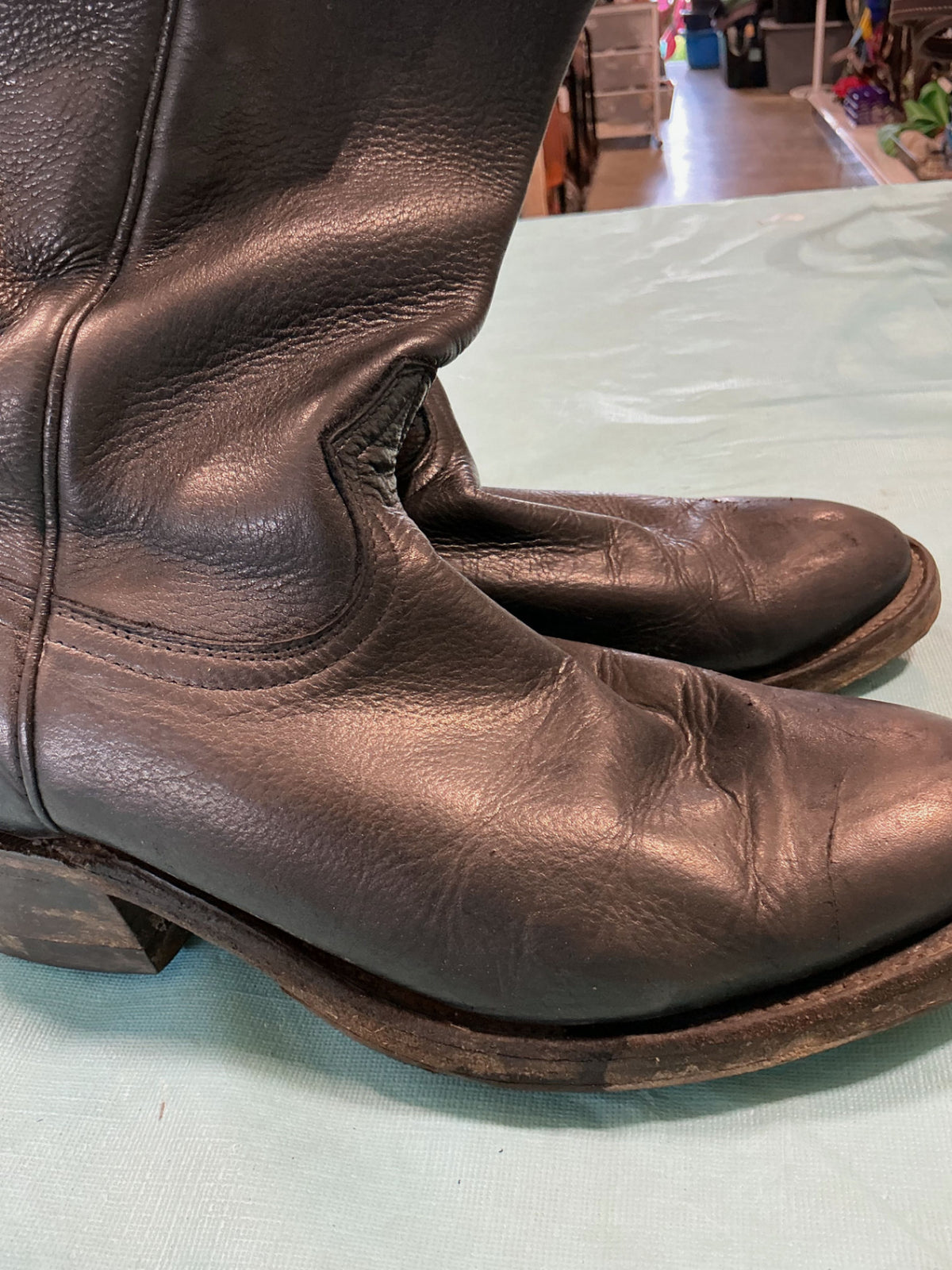 Boots Boulet Black Leather Size 8 1/2 E