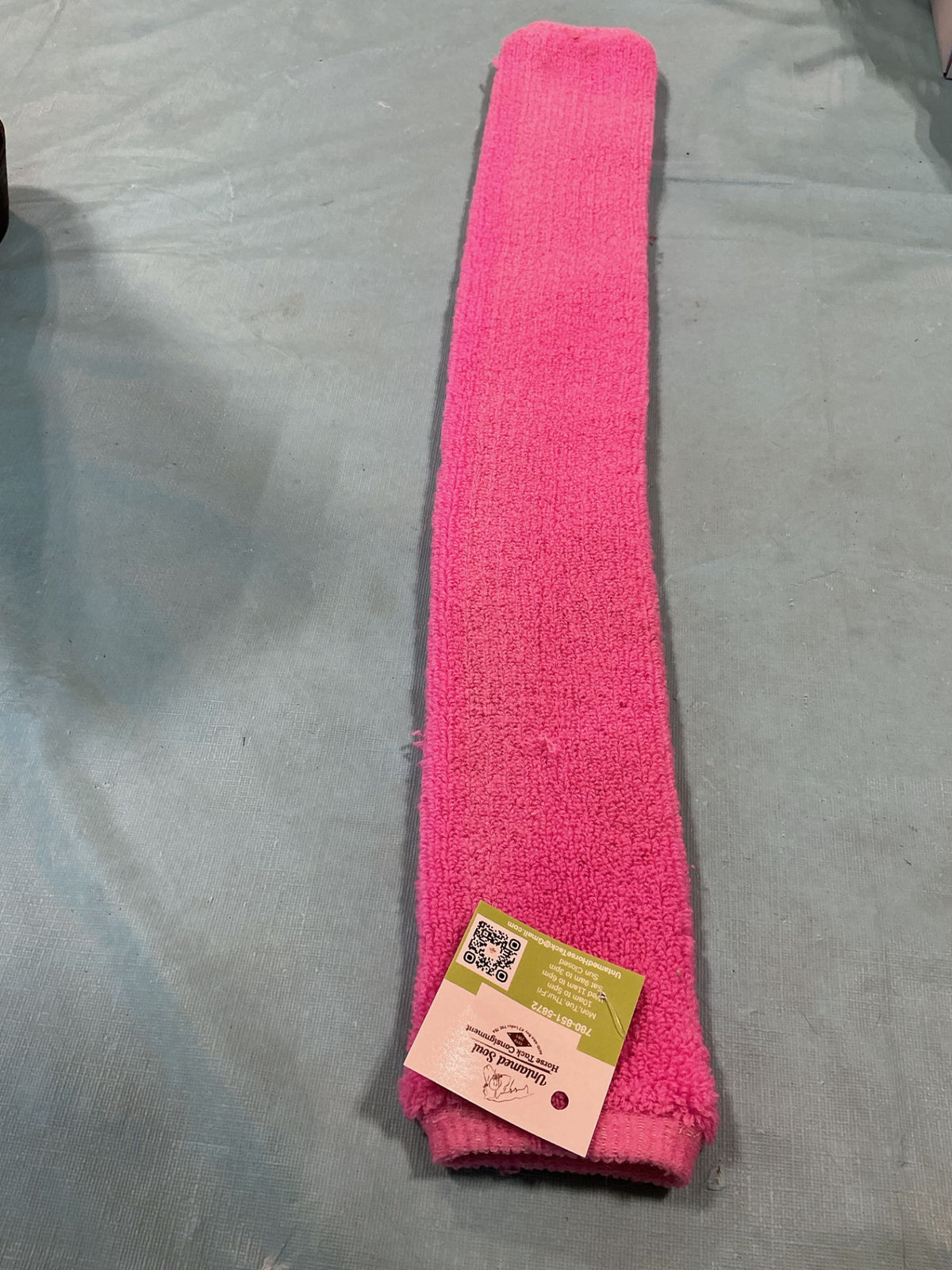 English Girth/Cinch Cover PInk Fleece