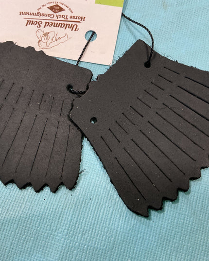 Kilties Black Leather  Set of 2 