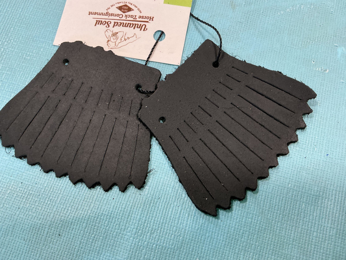 Kilties Black Leather  Set of 2